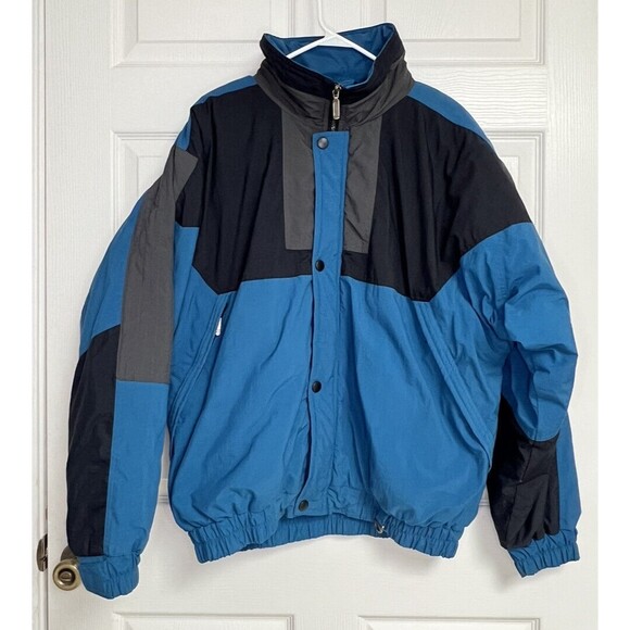 Women’s Ski Jacket Blue Black Size Extra Large Long Sleeve Vintage Lined SkiGear - Picture 1 of 6